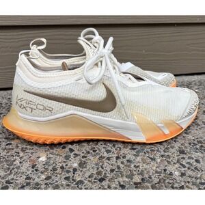 Nike React Vapor NXT HC Tennis Shoes Light Bone CV0742-102 Women's Size 8.5